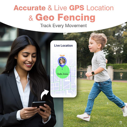Sekyo Magic Pro Kids Smartwatch with Calling | Live & Accurate GPS Tracking, Video Call, SOS Alert, Route History, Pedometer & Games | 4G/5G SIM Support | Parent App & Habit Coach | Boys & Girls