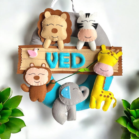 Wild Animals Loop Wall Hanging for kids