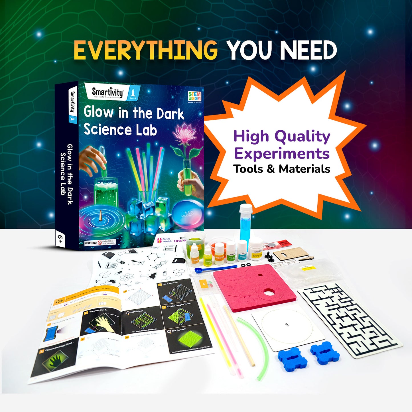 Smartivity Glow Chemistry STEM Toy for Kids 6+