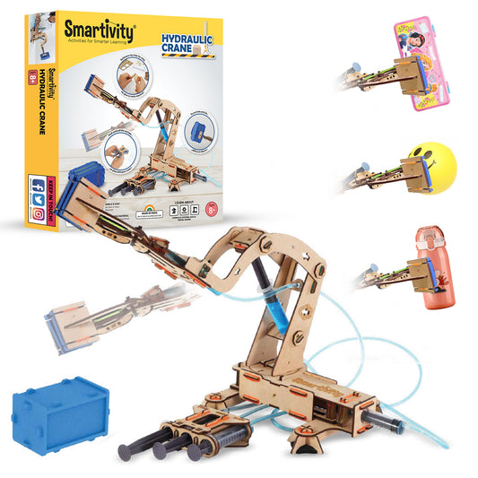Smartivity Pump It Move It Hydraulic Crane STEM Toy for Kids 8+