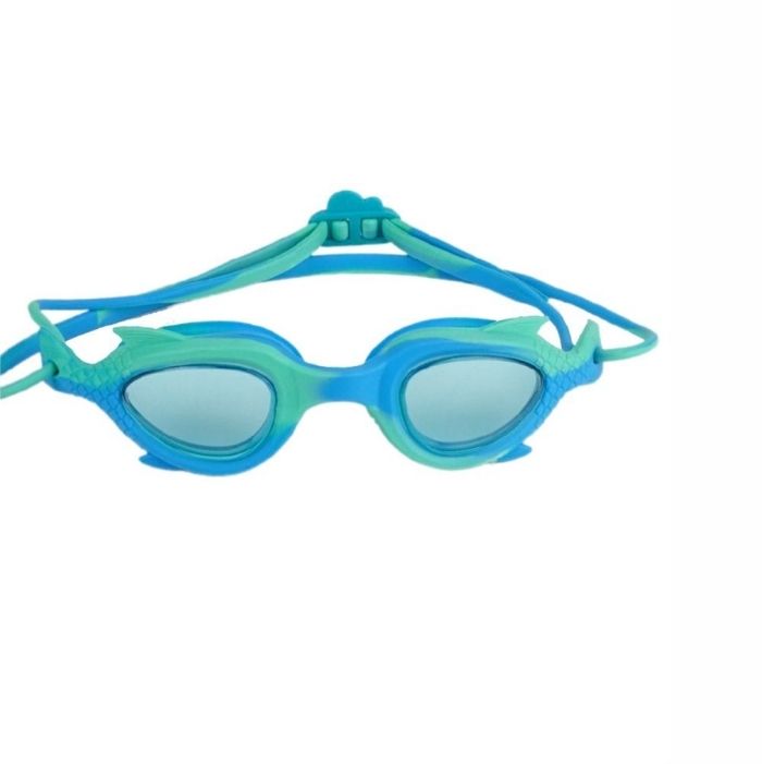 Mint & Blue Fishtail Designed Frame, Anti-Fog UV Protection Leakproof Design Swim Goggles for Kids, 3 years - 8 years
