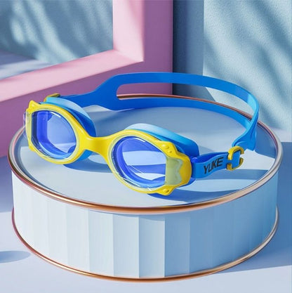 Junior Blue Yellow Anti-Fog UV Protection Leakproof Design Swim Goggles for Kids, 3 years - 8 years