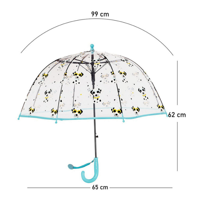 Dalmation theme Dome style Transparent Umbrella for Kids, 1-5years