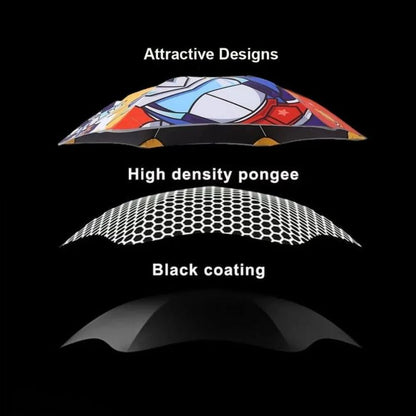 Aliens Space theme, Canopy Shape Umbrella for Kids, 5-12Years