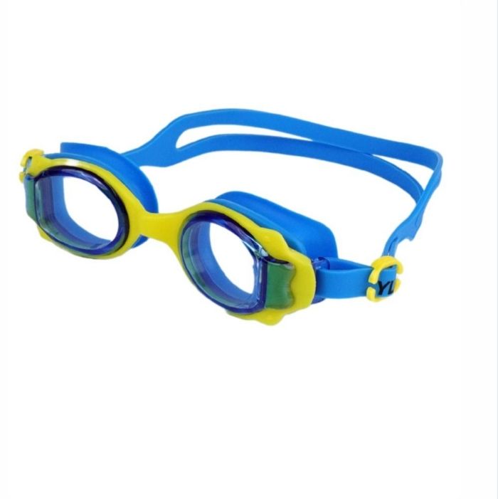 Junior Blue Yellow Anti-Fog UV Protection Leakproof Design Swim Goggles for Kids, 3 years - 8 years
