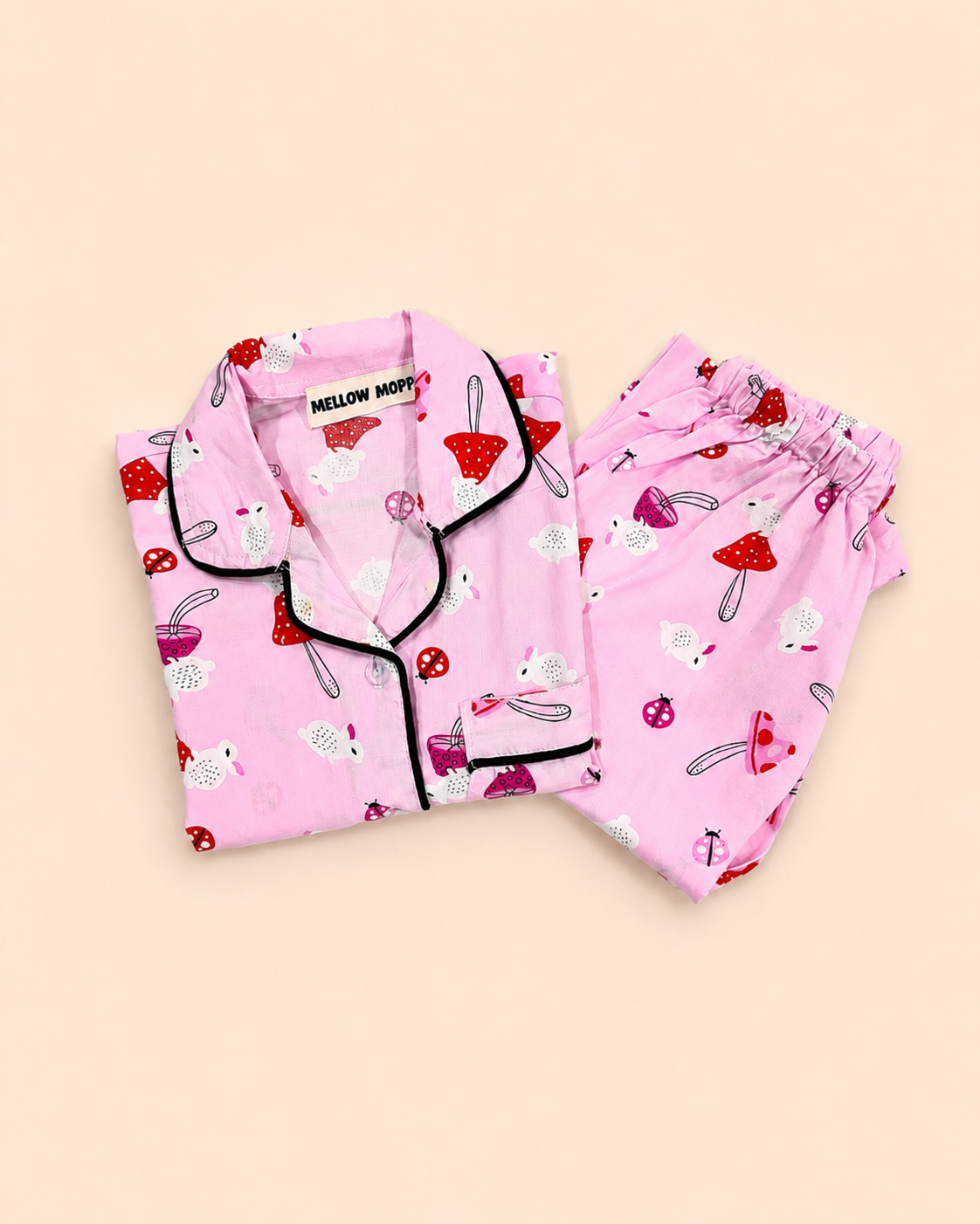 Pink Mushroom Night Suit