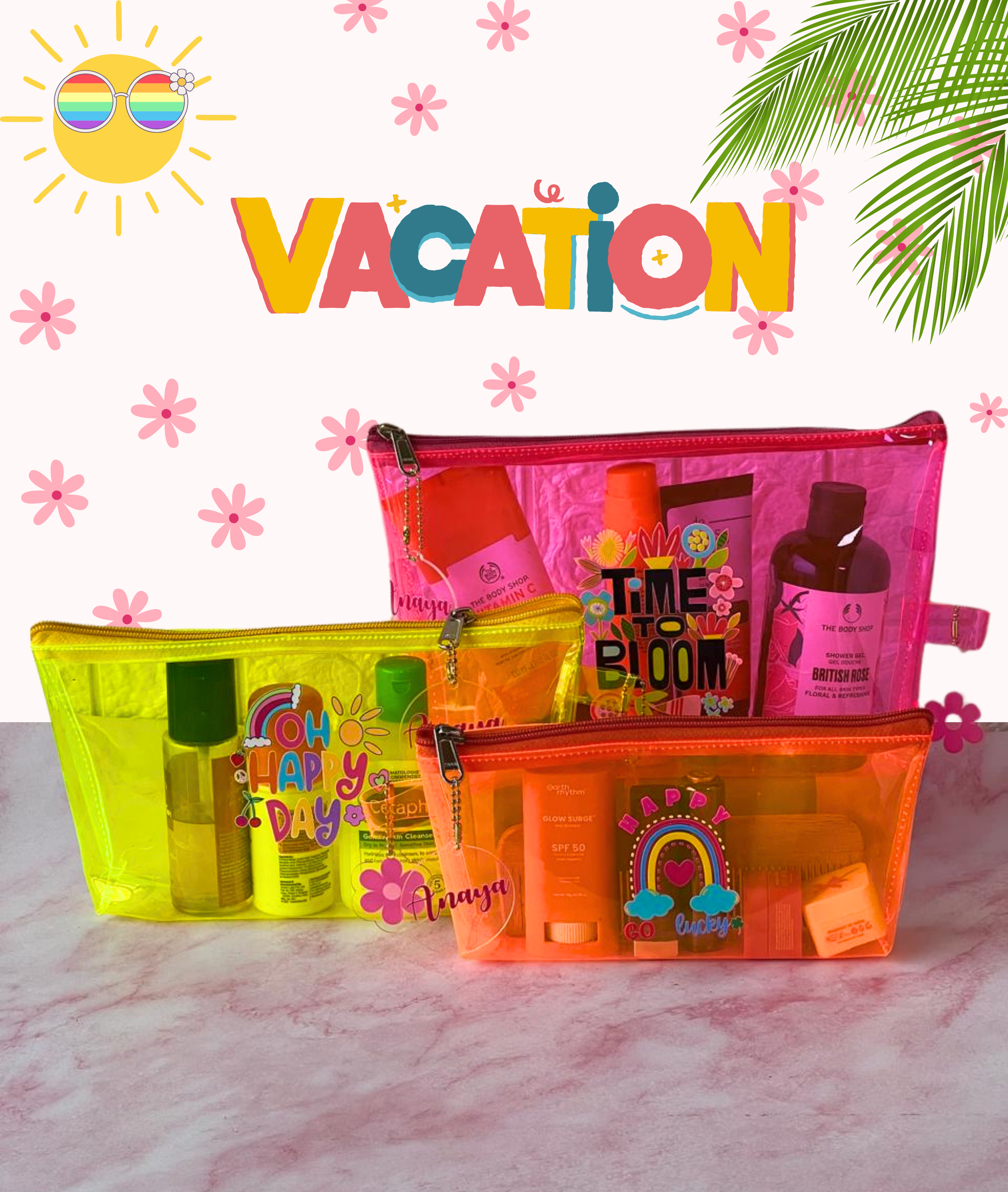 set of 3 pouch bags for kids