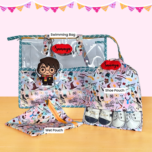 Set of swim bag, shoe pouch