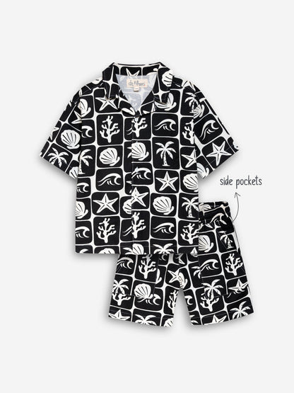 Coast at Midnight Shirt and Short Set