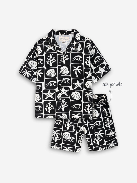 Coast at Midnight Shirt and Short Set