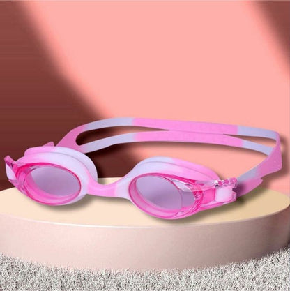 Tie Dye White with Pink Anti-Fog UV Protection Leakproof Design Swim Goggles for Kids, 1Year - 4Years