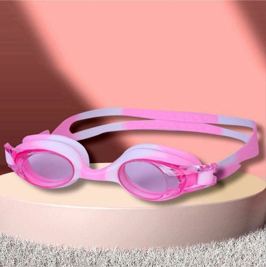 Tie Dye White with Pink Anti-Fog UV Protection Leakproof Design Swim Goggles for Kids, 1Year - 4Years