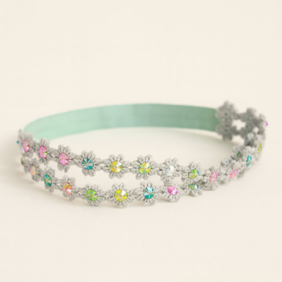 Choko Meadow Bloom Pearl Headband – Light Blue