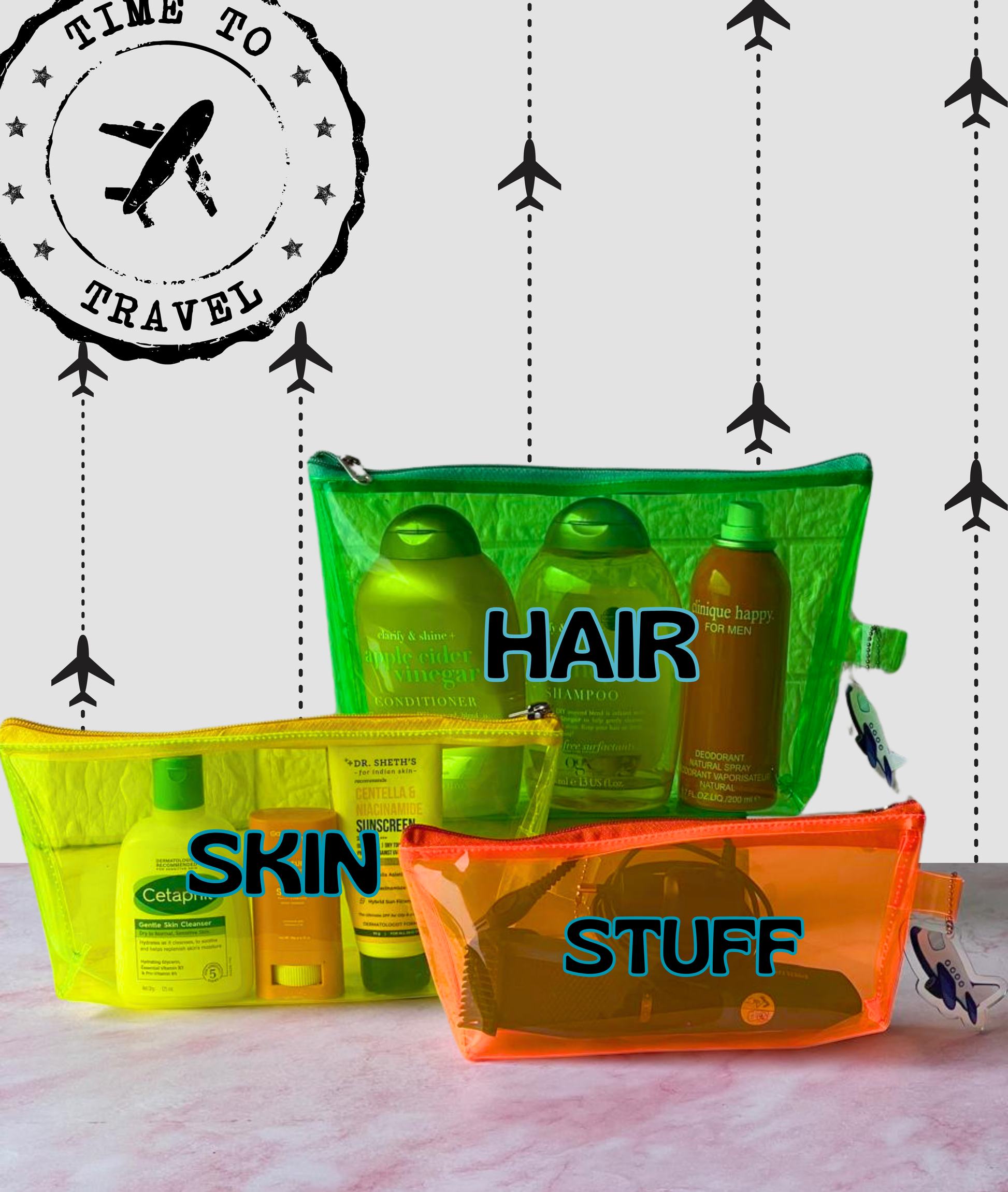 set of 3 pouch bags