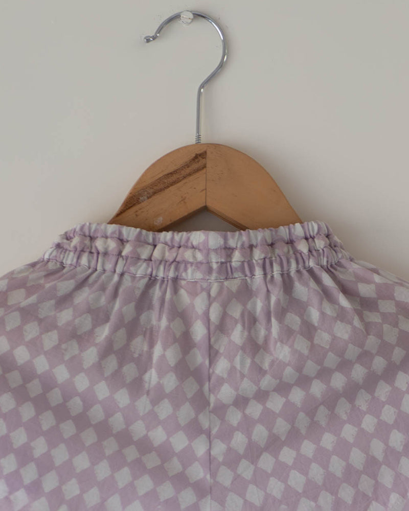 Shared Secrets co-ord in lilac rhombus