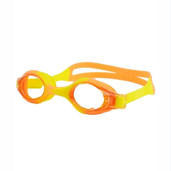 Tie Dye Yellow Blend with Orange Anti-Fog UV Protection Leakproof Design Swim Goggles for Kids, 1Year - 4Years