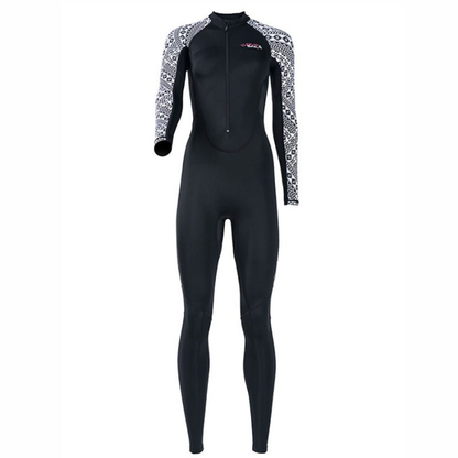 Full Length Black & White Sleeves Printed Teens and Adults Swimwear In Upf 50+ Fabric