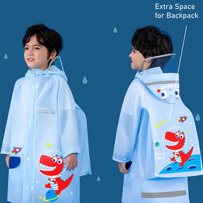 Dino Hit Space Raincoat for Kids