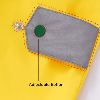 Bright Yellow 3d Dino Theme Raincoat for Kids