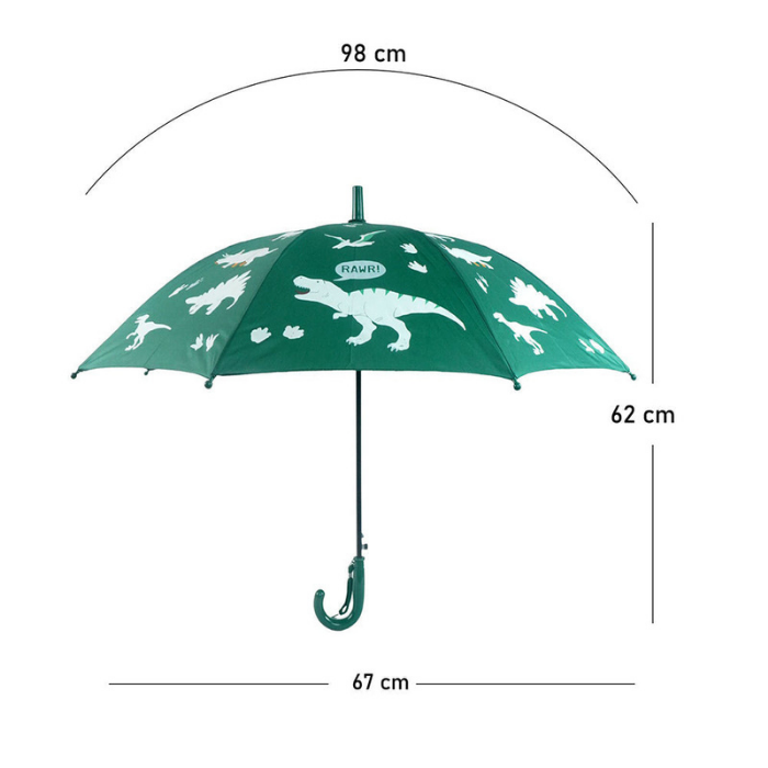 Dino theme Color Changing Magic Umbrella for Kids,5Years - 10Years