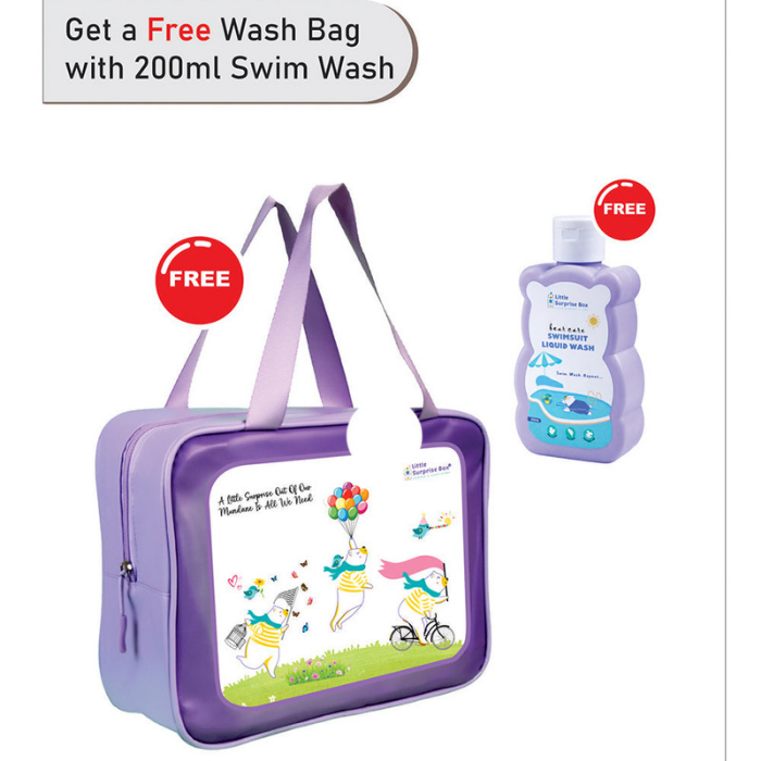 Blue Daddy Dino, Toddlers & Kids Swimwear with matching Hat, Free Wash Bag & Free Swim Detergent