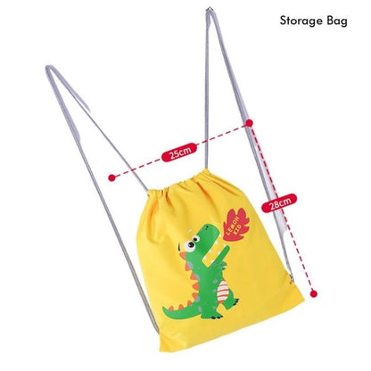 Bright Yellow 3d Dino Theme Raincoat for Kids