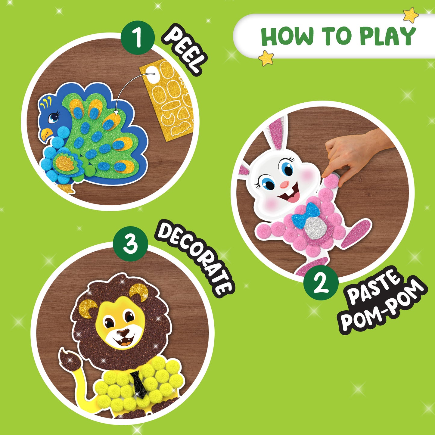 Smartivity POM POM MAGNET CRAFTS - Adorable Animals STEM Toy for Kids 4+
