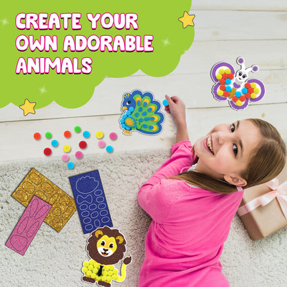 Smartivity POM POM MAGNET CRAFTS - Adorable Animals STEM Toy for Kids 4+