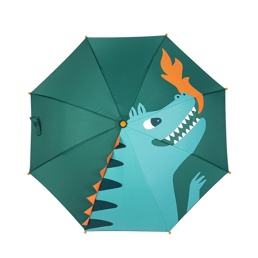 Fire Dino Big Face Umbrella for Kids, 5Years-10Years