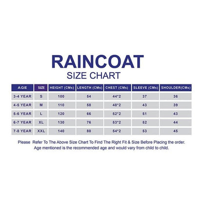 Blue Shark Theme Raincoat for Kids