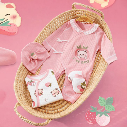 20 pcs Pinkberry Ted Newborn Baby Girl Gift Box, All Season Wear Hamper, (0-12 months)