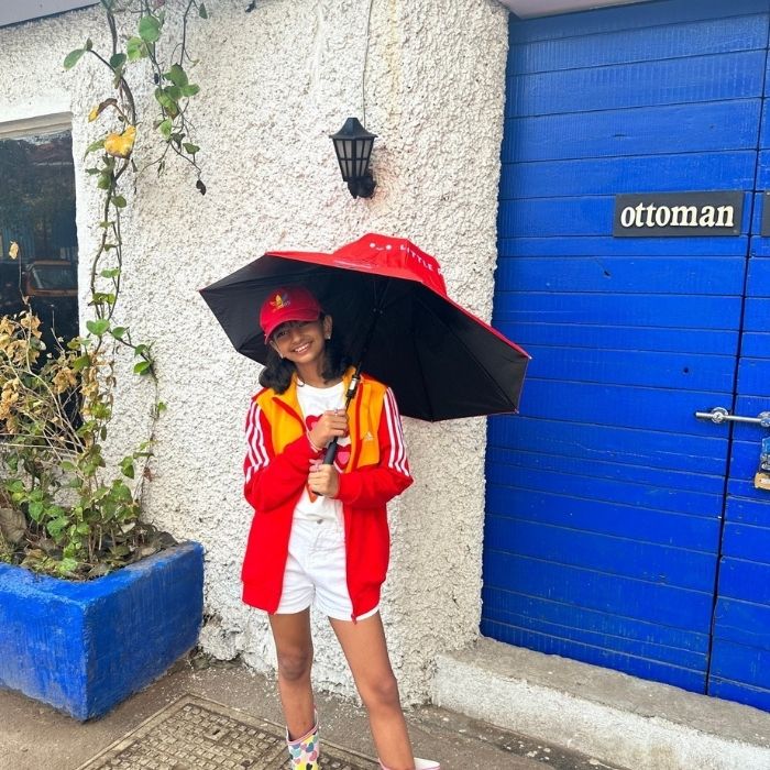 Red Riding Hood theme, Unique Mexican Hat Style Kids Umbrella, 5-12 years, Red