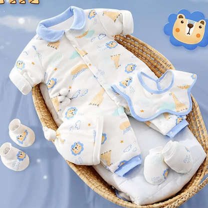 20 pcs Blue Animal Kingdom Newborn Baby Girl/ Boy Gift Box, all season wear Hamper, (0 - 12 months)