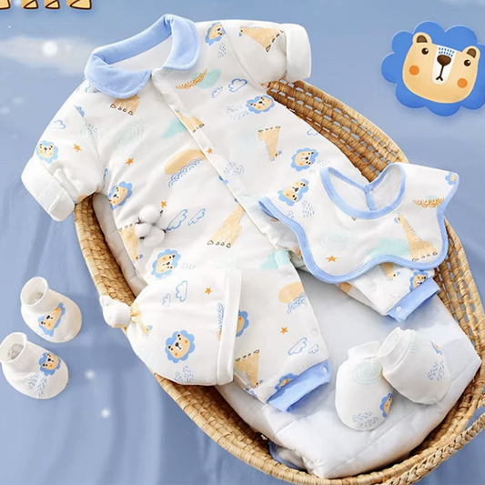 20 pcs Blue Animal Kingdom Newborn Baby Girl/ Boy Gift Box, all season wear Hamper, (0 - 12 months)