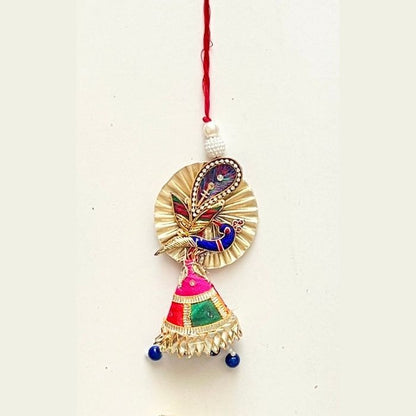Mayuri Gota Patti Rakhi and Lumba Set