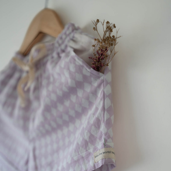 Shared Secrets co-ord in lilac rhombus