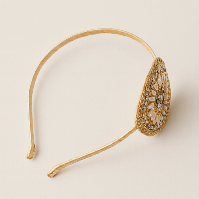 Choko Pearl Stone Motif Hairband for Girls Traditional Festive Ethnic Wear Style