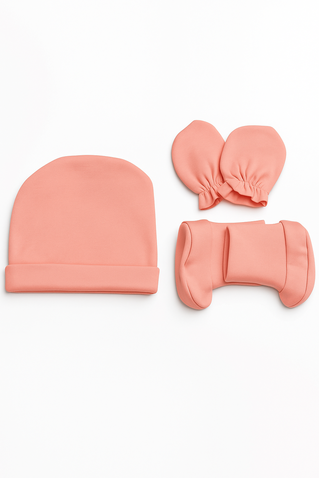 Complete newborn set (Includes 1 romper, booties, mittens, and hat)