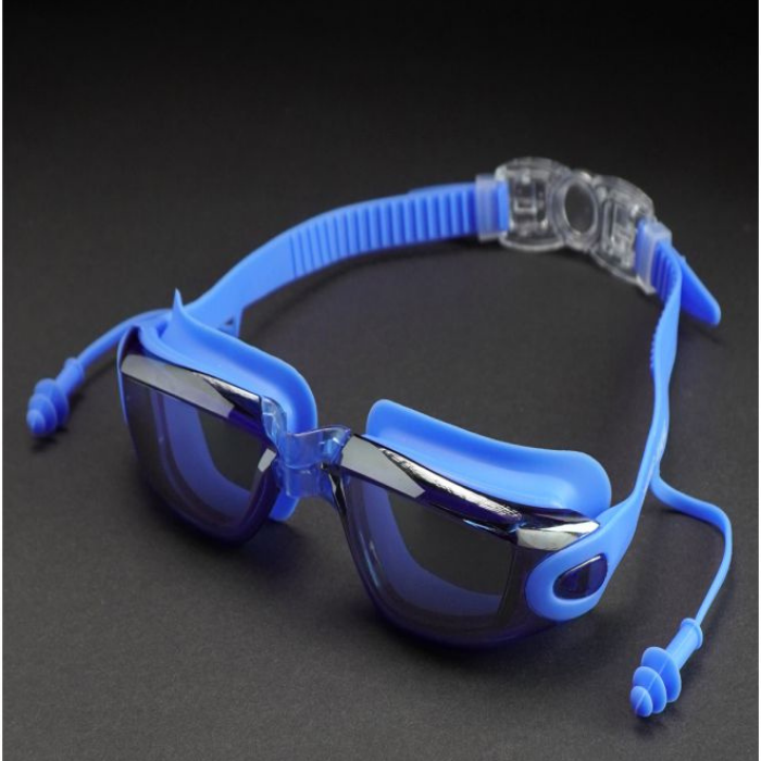 All Blue Eyelid Style Anti-Fog UV Protection Leakproof design Swim Goggles for Kids 10Years and above