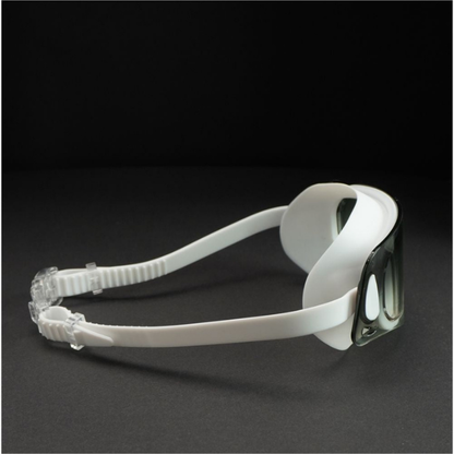 White with Green Ombre shaded Anti-Fog UV Protection Leakproof design Swim Goggles for Adults