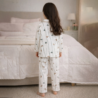 Doggy & Xmas Tree,Soft Fleece Winter Nightsuit for Kids