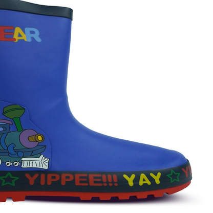 Happy Yay Bear Rubber Rain Gumboots for Toddlers & Kids