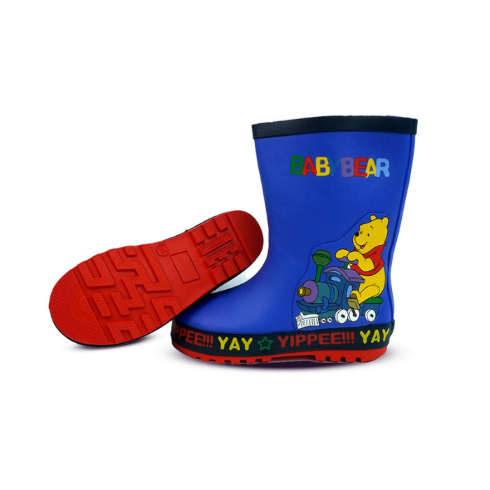 Happy Yay Bear Rubber Rain Gumboots for Toddlers & Kids
