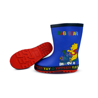 Happy Yay Bear Rubber Rain Gumboots for Toddlers & Kids