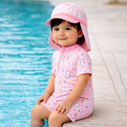 Cloud Rabbit,Toddlers & Kids Swimwear with long Cap Free Wash Bag & Free Swim Detergent
