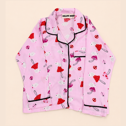 Pink Mushroom Night Suit