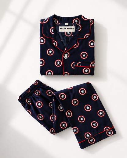 Captain America Pure Cotton Nightsuit