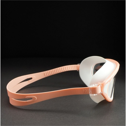 Pink with White Button style Anti-Fog UV Protection Leakproof design Swim Goggles for Adults
