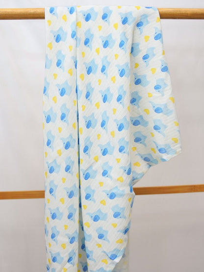 Elephant Dreams: Premium Bamboo Muslin Swaddle