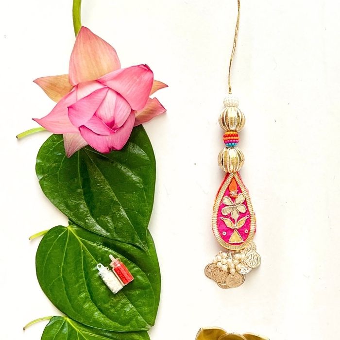 Rimjhim Gota Patti Rakhi and Lumba Set